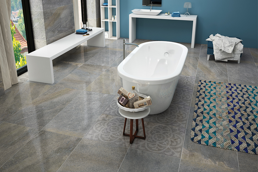 Bathroom tiles and fittings
